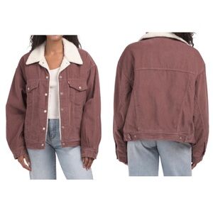 Levi's Women's Brown Jean Jacket with Sherpa Collar